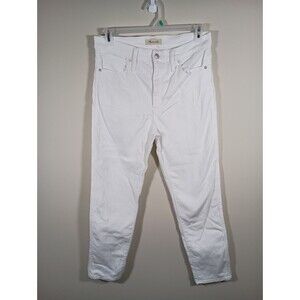 Madewell Stovepipe White Zip Womens High Rise Skinny Jeans Size 30